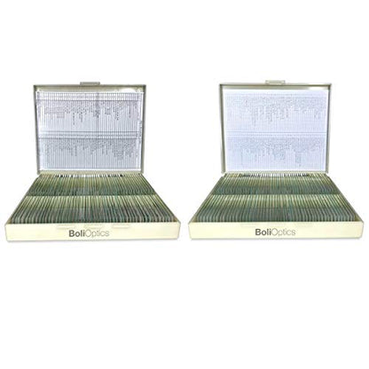 BoliOptics 200 Prepared Microscope Slides General Biology Specimen Set Plant Animal Human Anatomy Cells for Students Hobbyists Beginners Kids Homeschool, SL39901009