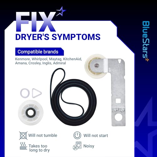 661570V 661570 & 279640 & W10837240 Dryer Drum Belt Idler Pulley Kit