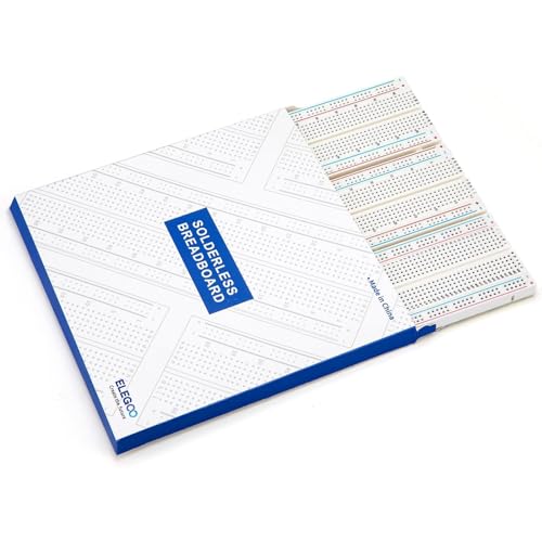 ELEGOO 4PC Solderless Breadboard Kit, 830 & 400 Tie Points Prototype Board - size: 2 PCS 830 Point + 2 PCS 400 Point