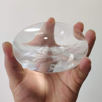 Φ100mm (3.94") Fresnel Lens, 50mm (1.97") Focal Length PMMA for Precision Inspection, LED Lighting Mods & Optical Thermal Experiments - size: Focal Length 50mm