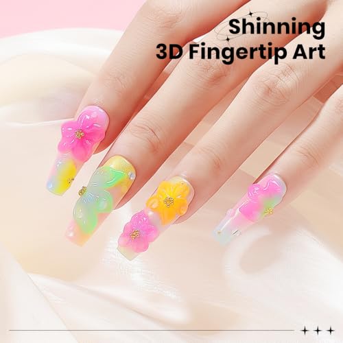 3D Sculpting Gel for Nail Art, 2PCS Solid Builder Gel 5g - color: Clear&Black