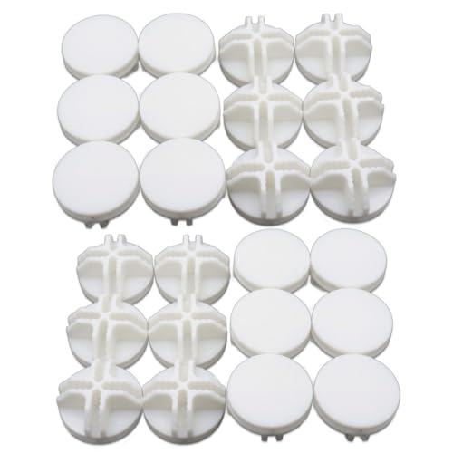 24-Pack White Plastic Wire Cube Grid Connectors for Closet Shelf - color: 24pcs White