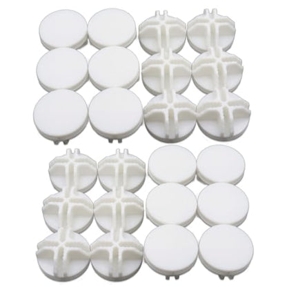 24-Pack White Plastic Wire Cube Grid Connectors for Closet Shelf - color: 24pcs White