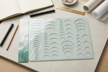 Printtoo Ellipse Geometry Template Acrylic Drafting Stencil Ruler Tool - color: Series -PRTD-2844A