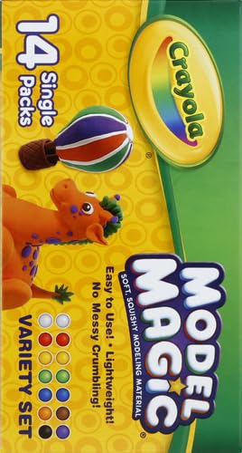 Crayola Model Magic Deluxe Variety Pack (14ct), Kids Air Dry Clay, 7oz, Bulk Modeling Clay Alternative, Gift for Kids, Ages 4+ (Pack of 3) - size: 14Ct (Pack of 3)