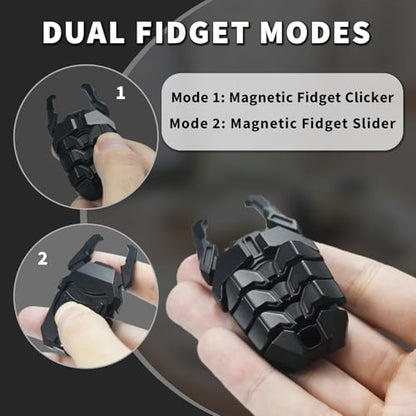 Beetle Fidget Toys Adults, Metal Fidget Toys Fidget Clicker, Creative Beer Bottle Opener, Office Executive Desk Toy for Stress Relief, Anxiety & ADHD, Focus Tool for Men & Women (Black) - color: Black