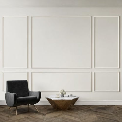 INMOZATA Pre-Cut Peel and Stick Wall Molding Wainscoting Panels 87"x134" - size: 63" x 31",63" x 72"