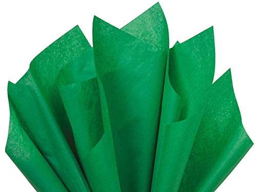 Festive Green Tissue Paper Squares, Bulk 24 Sheets, Premium Gift Wrap and Art Supplies for Birthdays, Holidays, or Presents by Feronia packaging, Large 20 Inch x 30 Inch - color: FestiveGreen