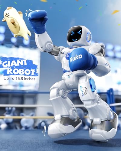 Ruko 1088 Smart Robot Toy for Kids, Large Programmable Interactive Gift - color: Blue