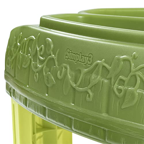 Simplay3 Seed to Sprout Raised Garden Planter, Kids Outdoor Kit with Garden Tools for Growing Flowers or Vegetables, Green, Made in USA