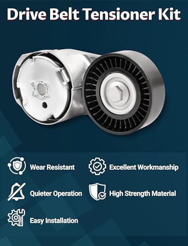 Serpentine Drive Belt Tensioner w/Pulley Kit for Town & Country/Routan - size: 39282