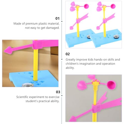 TOYANDONA 6 Sets Wind Vane Educational Toys for Kids Brain Toy Powder Anemometer Classroom Tools Weather Vane Developmental Toys Instruments Squiz Toys Manual Material Package Plastic Child