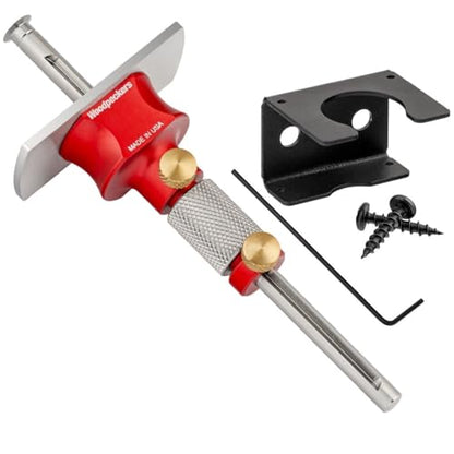 Woodpeckers Wheel Marking Gauge With Micro Adjust, Create Precision Layouts With Ultra-Thin Circular Blade, 2-Position Reference Plate, USA Made - WWMG