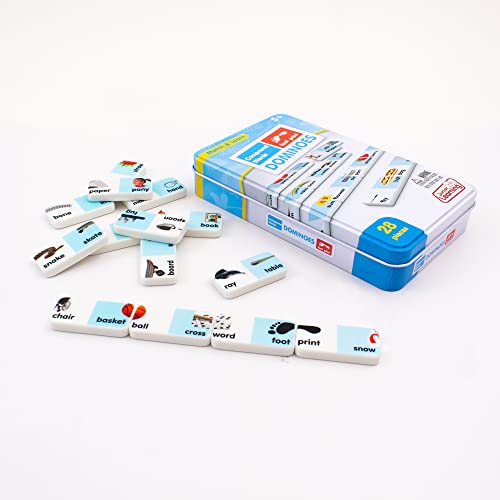 Junior Learning Compound Words Dominoes - 28 Piece Educational Game Set