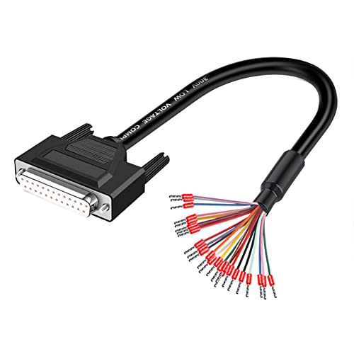 DB25 Female Solderless Breakout with 5Ft 24AWG Replacement Cable - style: Plastic Female