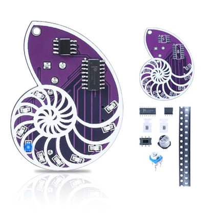 SMD Soldering Practice Kit, DIY LED Seashell Electronics Project