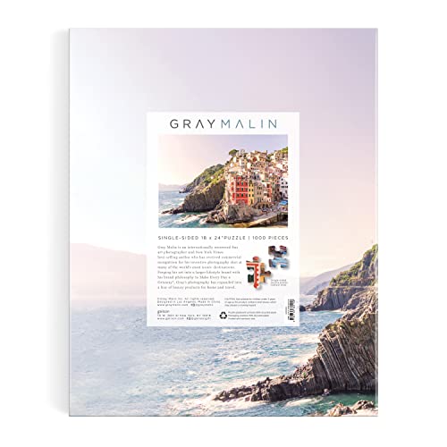 Galison Gray Malin Cinque Terre 1000 Piece Puzzle, Collector Book Box - color: Cinque Terre