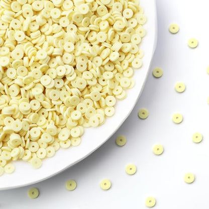 6mm Polymer Clay Beads for Bracelets Making 1000PCS - color: Golden yellow