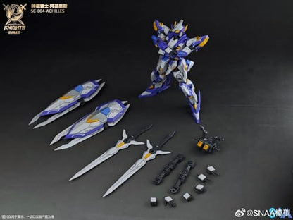 Funtasy Planet Action Figures 1/144 Scale Model Kits for Adults, SNAA Aegis Knight-Achilles, Mecha Model Kit Articulated Figures Assembled Mode - color: Achilles