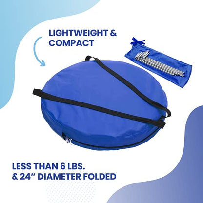 WeatherPod® MyPod™ Mesh 1-Person Pop-Up Sports Shelter - color: Navy, size: X-Large