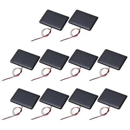 MECCANIXITY 10Pcs 2V 0.24W 120mA Mini Solar Panels, Small Polycrystalline Solar Cell Panel with Cable for DIY Electric Toy Materials Kits Charger - style: 2V 0.24W 120mA
