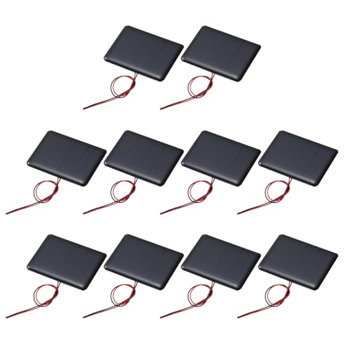 MECCANIXITY 10Pcs 2V 0.24W 120mA Mini Solar Panels with Cable - style: 2V 0.24W 120mA