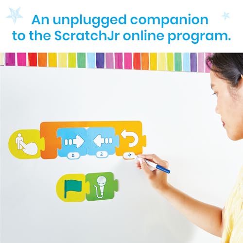 hand2mind ScratchJr Block-Based Coding Magnetic Demonstration Set, Learn to Code, Computer Science and Programming for Kids, STEM Activities, Elementary STEM Classroom, Science Teacher Supplies - style: Demonstration Set