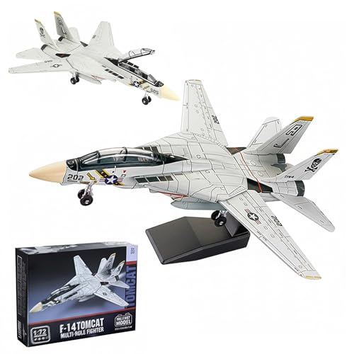 1:72 F-14 Tomcat Quick Build Model Kit Fighter Jet Aircraft, White - color: White