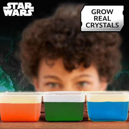 STAR WARS Glowing Crystals, Crystal Growing Kit with Light Up Display Stand, Grow 3 Colorful Crystals, Gift for 8 Year Old Boy, Merch, Toys for Boys Age 8-12 - color: Crystal-growing Kit