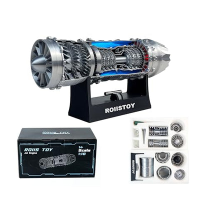 F35 jet engine model 1:18 Scale turbofan engine Model Science Educational Toy Deluxe Aviation Enthusiast Gift Desktop Decoration - style: F35 DIY Kit