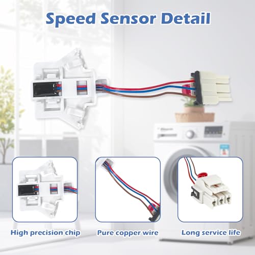 WH03X32158 WH12X26330 Washer Speed Sensor/Rotor Position Sensor Replacement for GE Hotpoint Washer Replace WH12X25294 PS16619248 AP7020336 GTW335ASN1WW GTW465ASN9WW GTW465ASN1WW HTW240ASK6WS Parts - style: WH03X32158