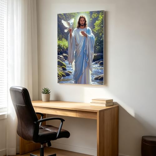 CHWGLFGG 5D Jesus Diamond Art Kits for Adults Beginners 12x16 Inch - color: KM1075-1