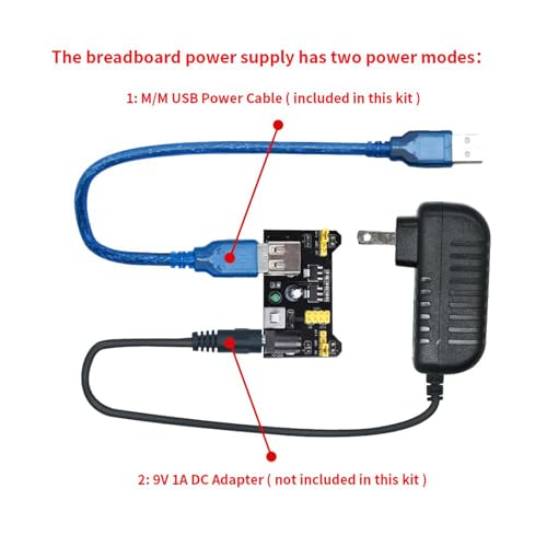 Breadboard Kit with Power Supply Module, Electronic Component Set