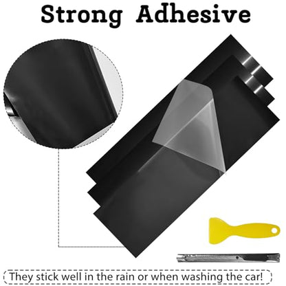 QianBao Compatible with 11.8" x 4" Chevy Bowtie Emblem Vinyl Wrap Kit - color: Glossy Black