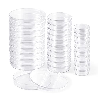 10 Pack Plastic Petri Dishes with Lid 35mm Dia x 10mm Deep, Annhua Petri Plates Culture Dishes Tissue Culture Plate with Cover, Used for Laboratory Analysis and Microbiology Studies - size: 35mm