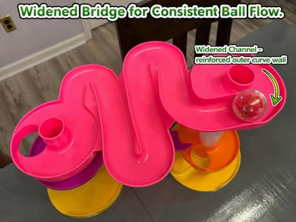 WEofferwhatYOUwant Super Ball Drop Tower - Safe Large Balls Long Ramps 10M+ - style: Super Ball Drop