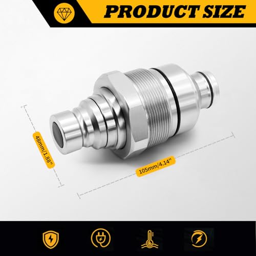 48MM Thread Hydraulic Flat Face Quick Coupler Kit 7246802 7246799
