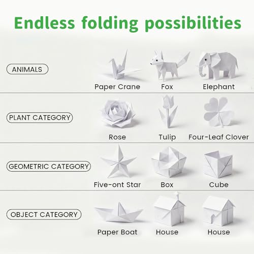 Koogel 300 Sheets Circle Origami paper, 6 Inches Craft White Copy Paper, for Arts and Crafts Making, Student Back to School Supplies