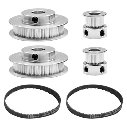 Zorfeter 2 Kit GT2 Synchronous Wheel, 20&60 Teeth, 10mm&8mm Bore - size: Bore 10mm&8mm