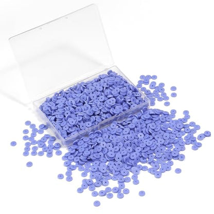 6mm Polymer Clay Beads for Bracelets Making 1000PCS - color: Light purple