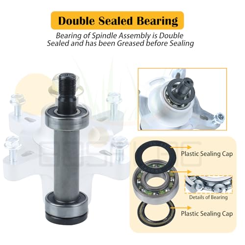 3PK 139-3214 Spindle with 125-5575 Pulley 106-2175 Pulley and Belt - size: 3x121-0751F