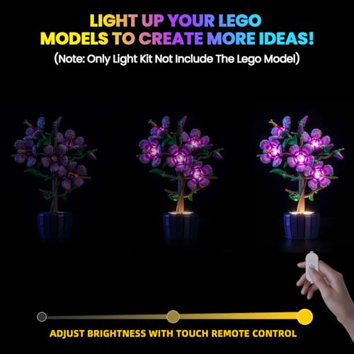 Upgraded Led Light Kit Compatible with Lego The Botanical Collection Hibiscus Building Set, Lights Decoration Compatible with Lego 10372, Best Gifts for Adults (Model Not Included)