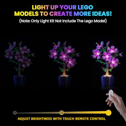 Upgraded Led Light Kit Compatible with Lego The Botanical Collection Hibiscus Building Set, Lights Decoration Compatible with Lego 10372, Best Gifts for Adults (Model Not Included)