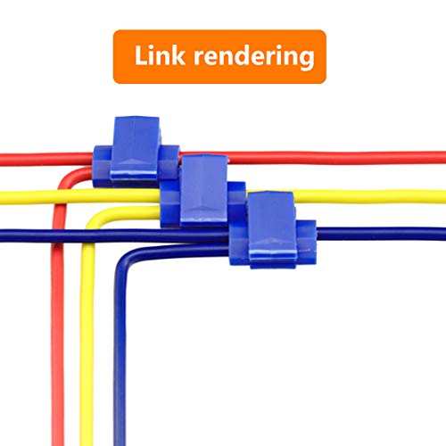 125 Solderless Quick Splice Snap Wire Connector, 50 pcs red 22 Through 18 Gauge,50 pcs Blue 16 Through 14 Gauge,25 pcs Yellow 12 Through 10 Gauge (125)