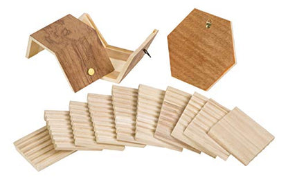 Toysmith Beetle & Bee Solitary Habitat Kit, Wooden Outdoor Science Toy - style: Solitary Bee Habitat