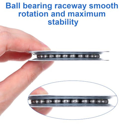 20Pack Lazy Susan Hardware, 3-Inch Square Ball Bearing Swivel