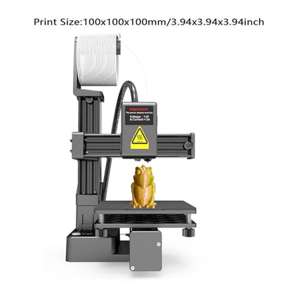 Mini FDM 3D Printer, 100x100x100mm, for Beginners, PLA/TPU - color: Black
