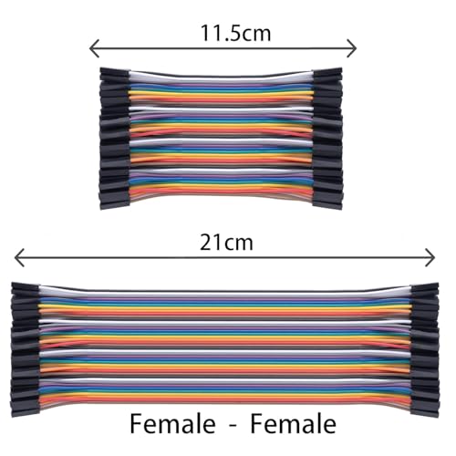 Aypzuke 10cm+20cm 240pcs Breadboard Jumper Wires Cable Kit, Male to Female, Female to Male, Compatible for Arduino and Raspberry Pi - size: 10cm+20cm