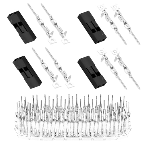 50 Sets / 150 Pieces for Dupont 2.54mm 2Pin Black Male Connector - size: 2-Pin Male, style: Black-Single Row