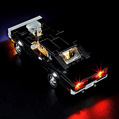 GEAMENT LED Light Kit Compatible with LEGO Fast & Furious 1970 Dodge Charger R/T - for Speed Champions 76912 Model Set (Model Set Not Included)